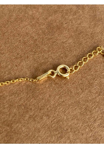 Tabitha Yazılı 925 Ayar Sarı Gümüş Kolye 2,70 Gram