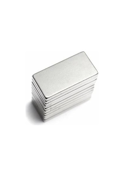 Dikdörtgen Güçlü Neodyum Mıknatıs - Neodyum Magnet - 20X10X2 mm -Adet Seçenekli