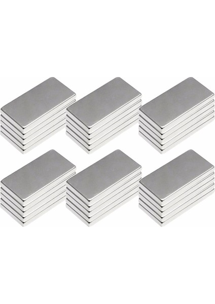 Dikdörtgen Güçlü Neodyum Mıknatıs - Neodyum Magnet - 20X10X2 mm -Adet Seçenekli