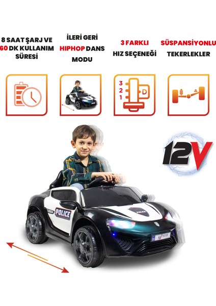 Uj Toys Polıce Jagor Akülü Araba 12V