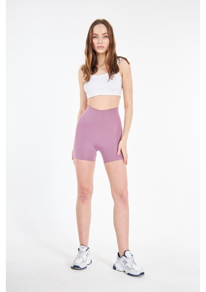 Kadın Yüksek Bel Push-Up Toparlayıcı Spor Biker Şort Tayt Pilates Fitness Spor GÜNLÜKEL004