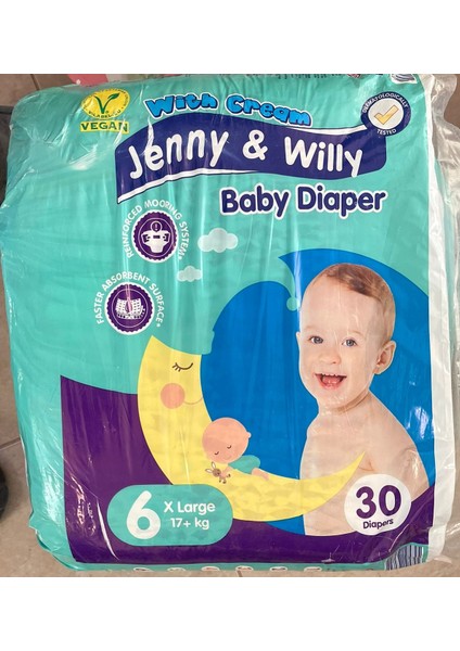 Jenny & Willy Bebek Bezi 6 Xl 30 Adet