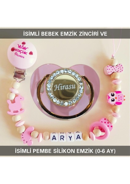 İsimli Bebek Emzik Zinciri ve Bebek Silikon Emzik