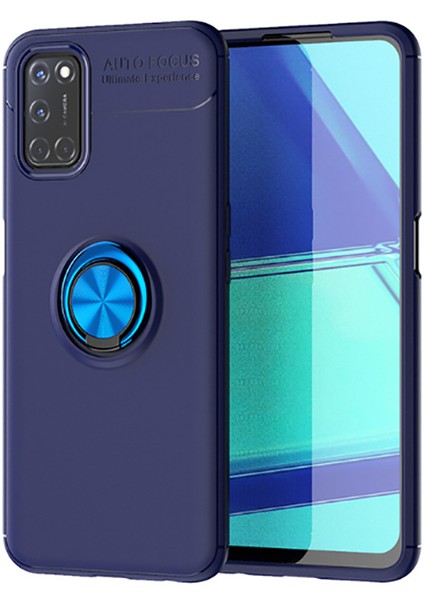 Oppo Reno A72 Kılıf Ravel Yüzüklü Standlı Silikon Kapak-Ankacep