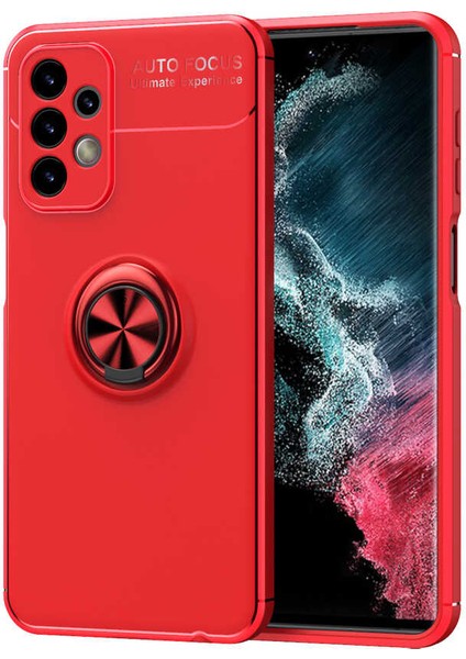 Samsung Galaxy A23 Kılıf Ravel Yüzüklü Standlı Silikon Kapak-Ankacep
