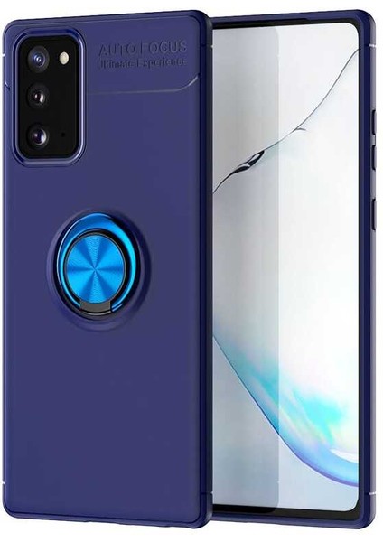 Samsung Galaxy Note 20 Kılıf Ravel Yüzüklü Standlı Silikon Kapak-Ankacep