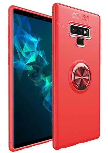Samsung Galaxy Note 9 Kılıf Ravel Yüzüklü Standlı Silikon Kapak-Ankacep