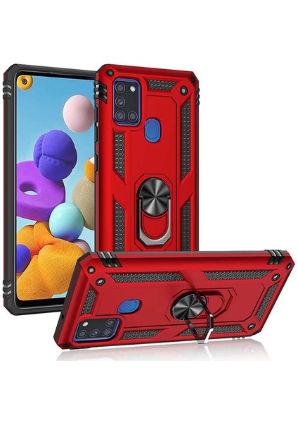 Samsung Galaxy A21S Kılıf Vega Zırh Tank Tam Koruma Kapak-Ankacep