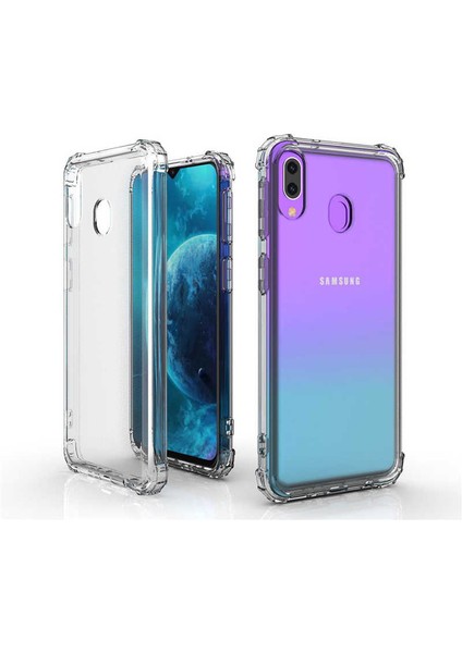 Samsung Galaxy M20 Kılıf Nitro Anti Shock Darbe Emici Silikon Kapak-Ankacep