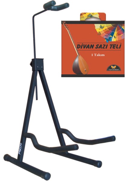 Divan Saz / Bağlama Standı Sehpası ve Yurtrenleri Tel Takımı