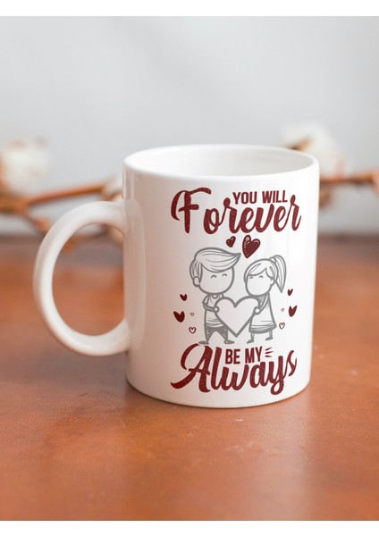 Sevgiliye Hediye Romantik Özel Tasarım Baskılı Kupa Bardak Kahve Bardağı-Sevgililer Günü Hediyesi fiyatları
