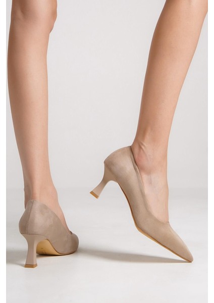Kandy Ten Süet Stiletto Kadeh Topuklu Ayakkabı10 modelleri
