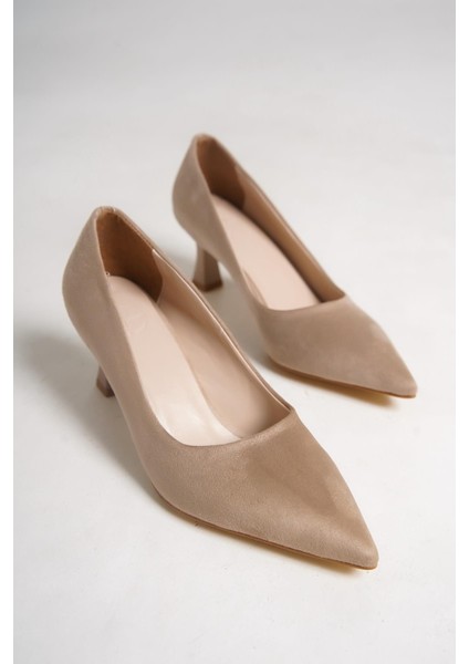 Kandy Ten Süet Stiletto Kadeh Topuklu Ayakkabı10 fırsatları