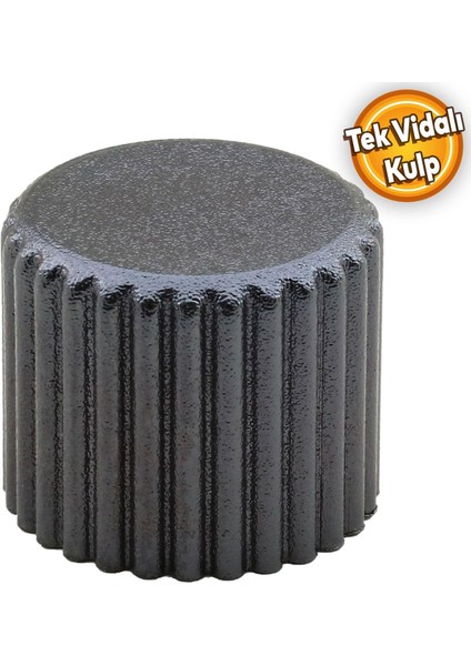 Petra Düğme Dolap Çekmece Kulpu Kulbu Plastik Füme Tek Vidalı Kulp