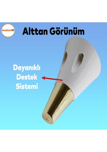 Clara Mobilya Kanepe Sehpa Tv Ünitesi Baza Koltuk Ayağı Krem Gold Renk 15 cm Ayakları