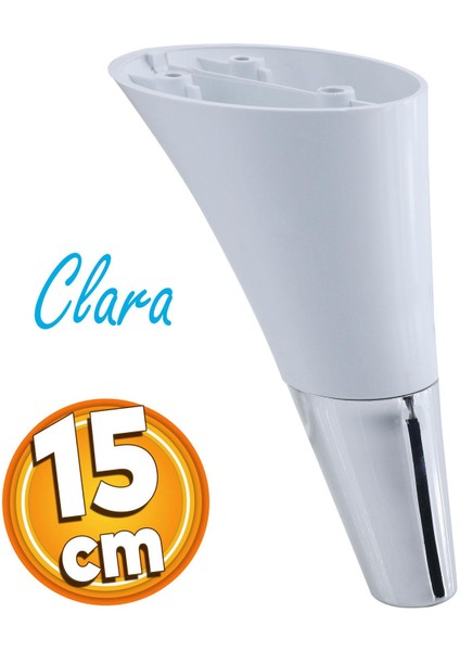 Clara Mobilya Kanepe Sehpa Tv Ünitesi Baza Koltuk Ayağı Beyaz Renk 15 cm Ayakları