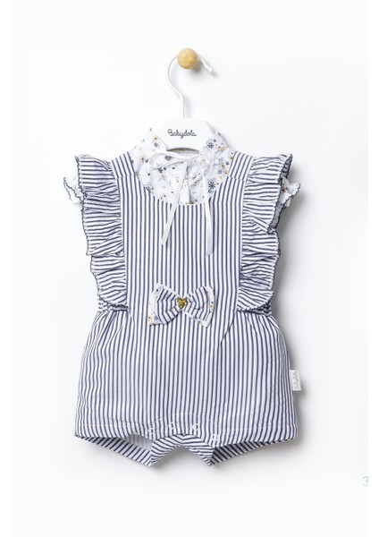 Marin Desen Salopet Bayramlık Kız Bebek 2'li Takım 12931