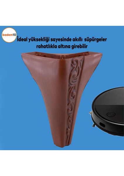 Seher 1 Çift Avangart Mobilya Kanepe Sehpa Tv Ünitesi Konsol Koltuk Ayağı 18 cm Kahverengi Ayakları fiyatları