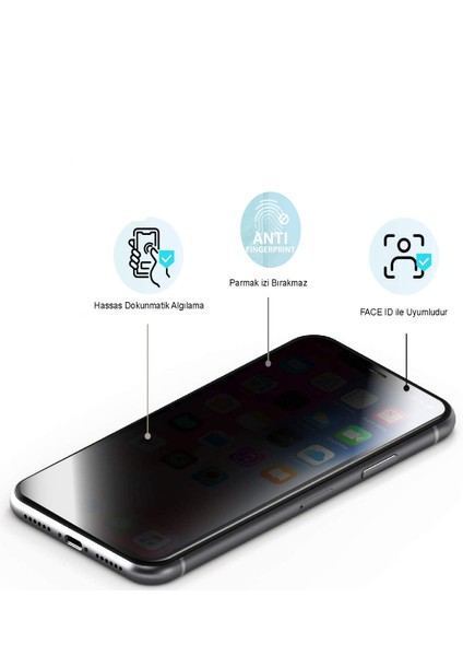 Samsung Galaxy A54 Tam Kaplayan Privacy Hayalet Temperli Ekran Koruycu Cam