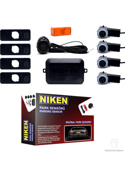 Niken Orjinal Lens Görünümlü Sesli Park Sensörü Beyaz