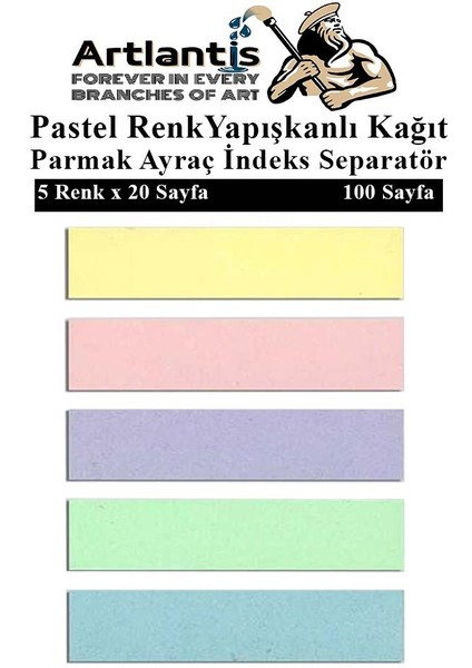 Kendinden Yapışkanlı Ayraç Postit 5 Renkli 1 Adet Yapışkanlı Not Kağıdı Transparan Parmak Ayraç Indeks Seperatör 5'li Mini