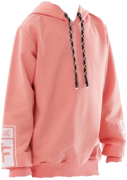 Kız Çocuk/erkek Çocuk Urban Yazı Desenli Kol Sırt Yazı Desenli Sweatshirt Mercan fiyatları