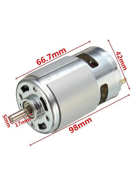 RS775 Dc Motor 12V 15000RPM Yüksek Hız Tork Çift Bilyalı Rulman Matkap Torna Cnc Router Motor