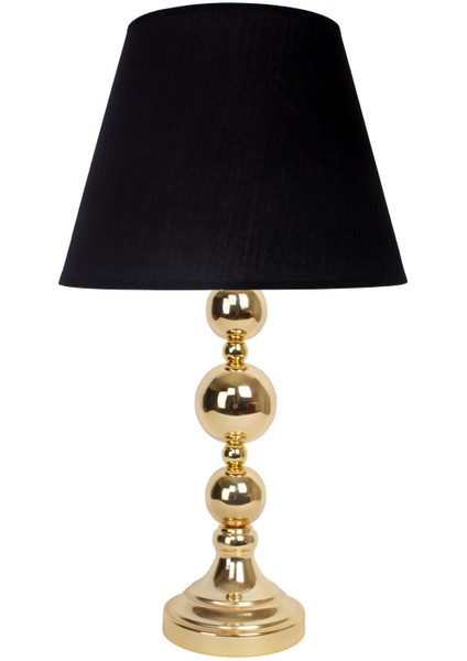 Modern Metal Top Gümüş Ayaklı Kumaş Siyah Abajur ABD0202