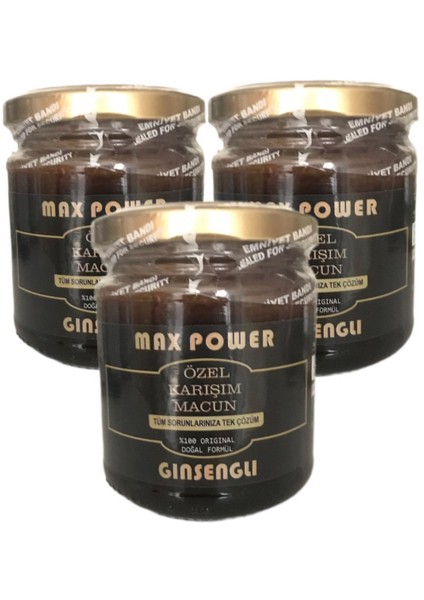 Max Power Bitkisel Karışım Ginsengli 240 gr 3 Adet