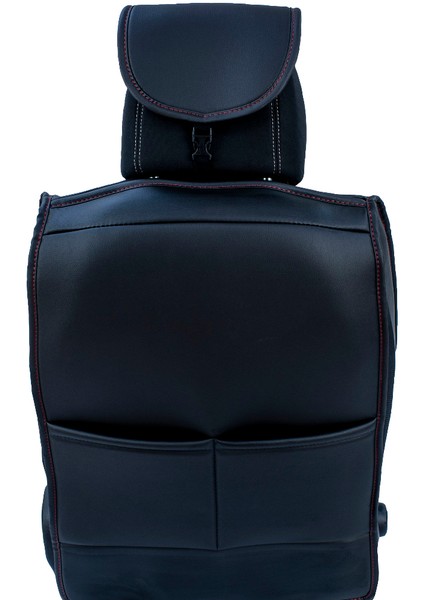 Honda Crx Lüx Deri Oto Koltuk Kılıfı Ön Arka Takım (Mars) Siyah Kırmızı fırsatları