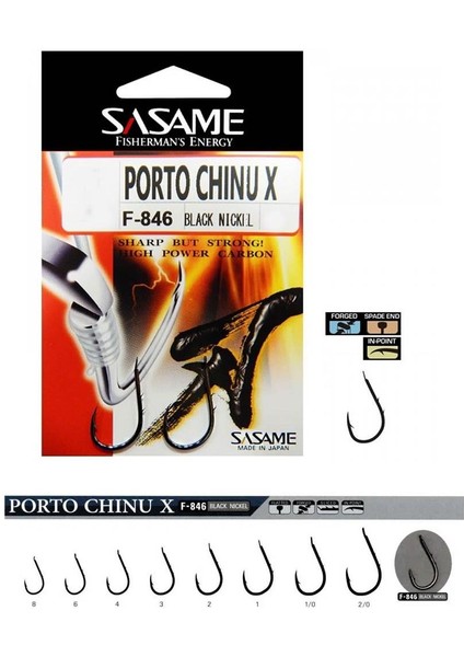 Porto Chinu x F-846 Serisi Olta Iğnesi fiyatları