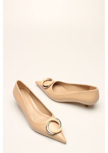 Ten Kırışık Rugan Kadın Topuklu modelleri