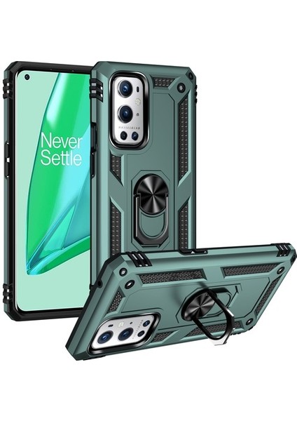 Oneplus 9 Pro Için Çift Katmanlı Ağır Askeri Sınıf Darbeye Halkalı Standlı Kılıf (Yurt Dışından)