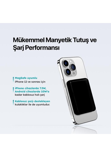 Recharger Pro M 10.000 Mah Magsafe Uyumlu Kablosuz Taşınabilir Şarj Aleti / Powerbank