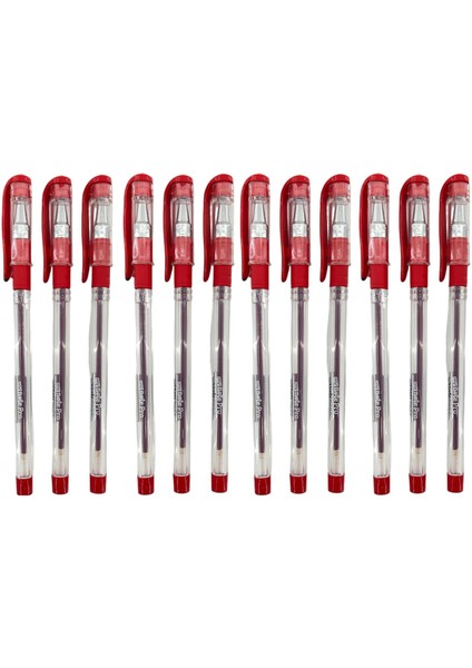 Pro 0.7 mm Jel Iğne Uçlu Tükenmez Kalem Kırmızı 12'li fiyatları