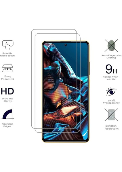 Case 4U Xiaomi Poco X5 Pro 5g Cam Ekran Koruyucu 9H Esnek Nano Şeffaf