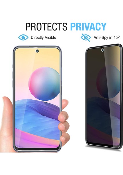 Case 4U Xiaomi Poco X5 Pro 5g Ekran Koruyucu Gizli Hayalet Davin 5D Tam Kaplayan Privacy Kırılmaz Cam Siyah