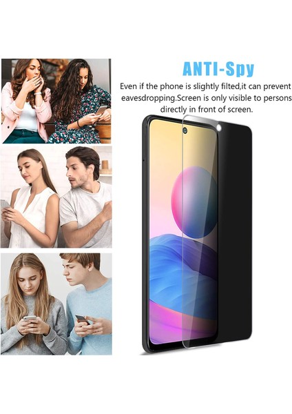 Case 4U Xiaomi Poco X5 Pro 5g Ekran Koruyucu Gizli Hayalet Davin 5D Tam Kaplayan Privacy Kırılmaz Cam Siyah