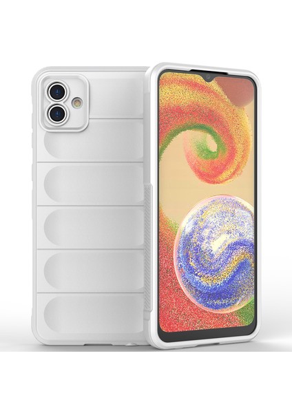 Samsung Galaxy A04 4g Için Kaymaz Silikon Telefon Kılıfı - Beyaz (Yurt Dışından)