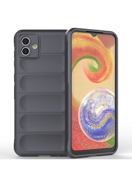 Samsung Galaxy A04 4g Için Kaymaz Silikon Telefon Kılıfı - Koyu Gri (Yurt Dışından)