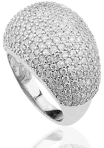 Gümüş Çok Taşlı Bayan Yüzük