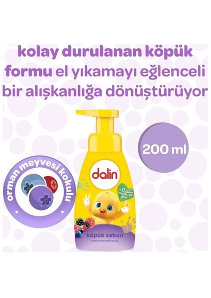 Köpük Sabun 200ml Orman Meyveli Çoçuklarınız Için 6lı Set