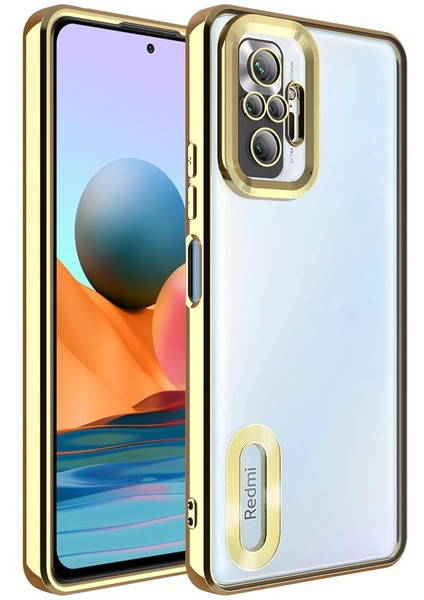 Xiaomi Redmi Note 10 Pro Kılıf Kamera Korumalı Logo Gösteren Omega Kapak