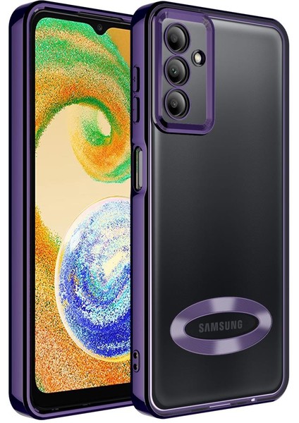 Samsung Galaxy A04S Kılıf Kamera Korumalı Logo Gösteren Omega Kapak