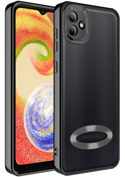 Samsung Galaxy A04 Kılıf Kamera Korumalı Logo Gösteren Omega Kapak