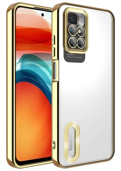 Xiaomi Redmi 10 Kılıf Kamera Korumalı Logo Gösteren Omega Kapak