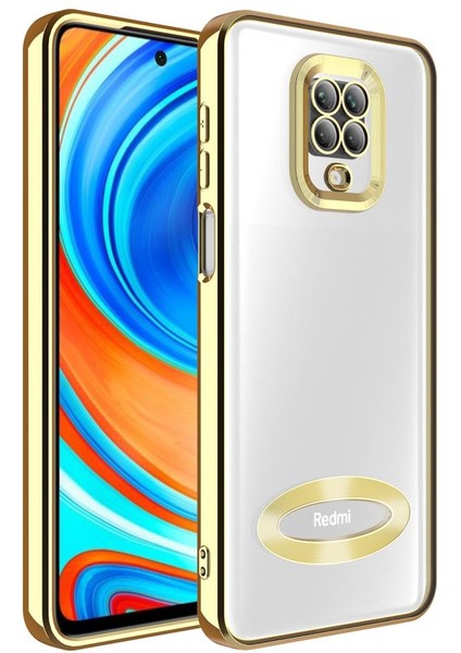 Xiaomi Redmi Note 9s Kılıf Kamera Korumalı Logo Gösteren Omega Kapak