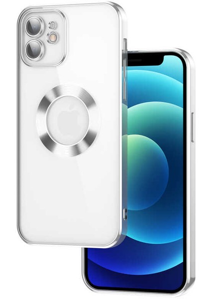 Apple iPhone 12 Kılıf Kamera Korumalı Logo Gösteren Omega Kapak