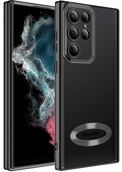 Samsung Galaxy S22 Ultra Kılıf Kamera Korumalı Logo Gösteren Omega Kapak
