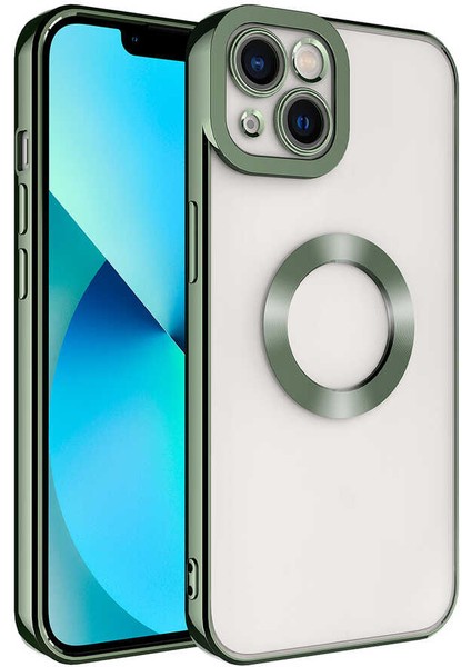 Apple iPhone 14 Plus Kılıf Kamera Korumalı Logo Gösteren Omega Kapak